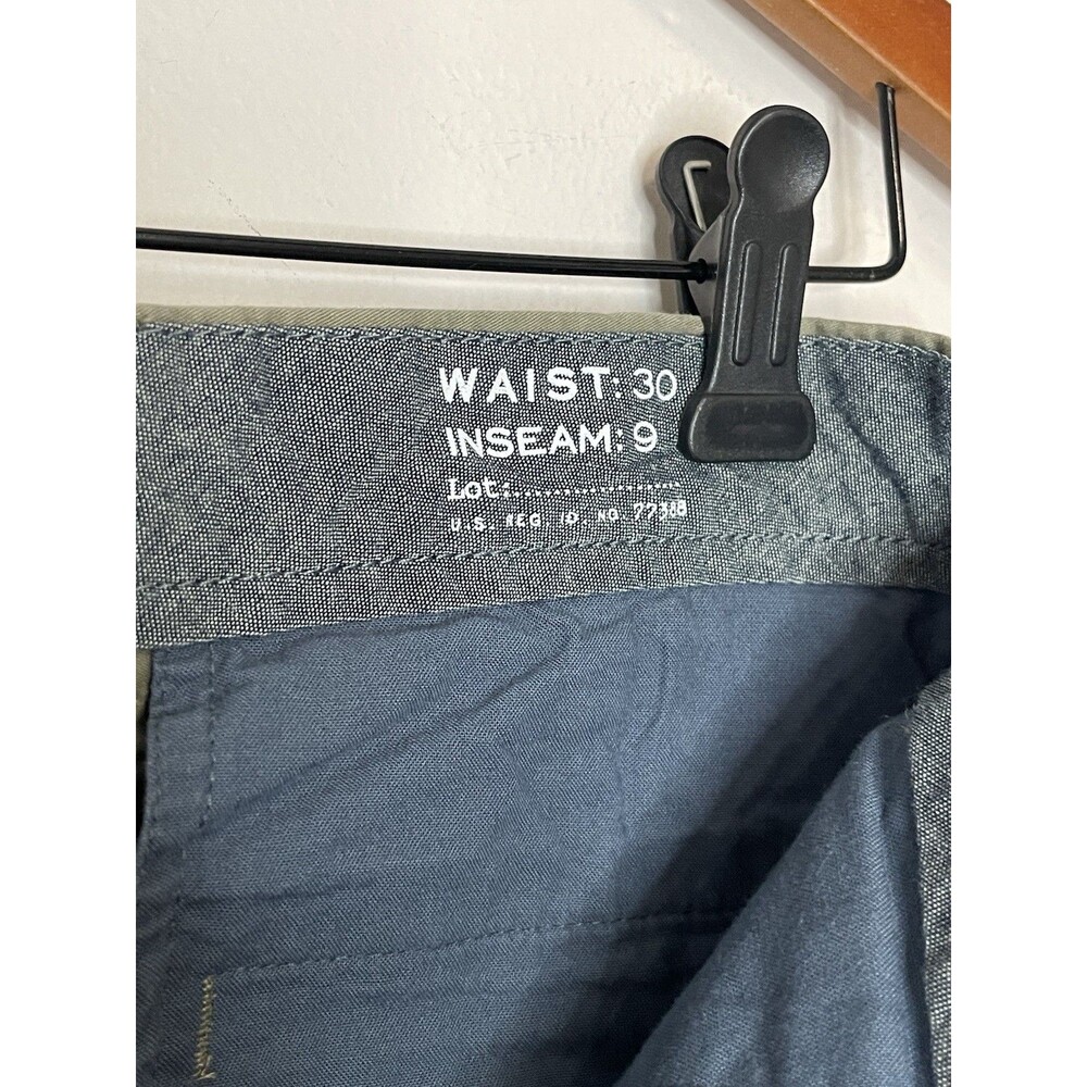 JCrew Men's 30/9 Olive Green Chino Shorts Cotton Blend - Picture 6 of 9